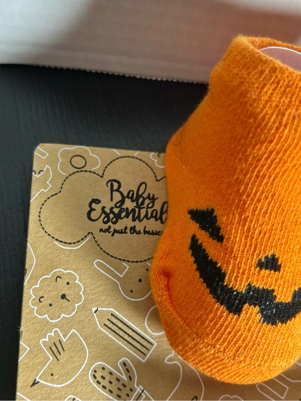 Trick or Treat Halloween Baby Bib & Sock Set - Orange